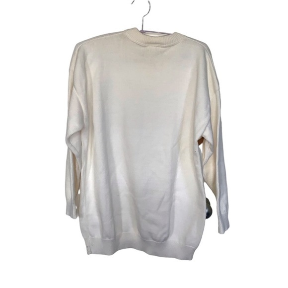 Vintage GEPETTO 100% Cotton Long Sleeve Argyle Knit Pullover Sweater - Picture 3 of 8